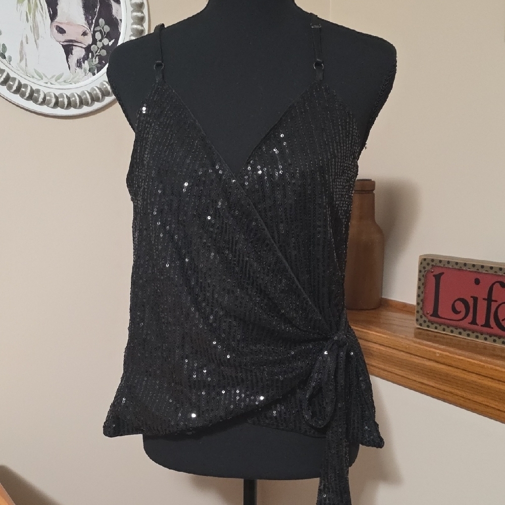 Grace Karin Black Sequin Camisole